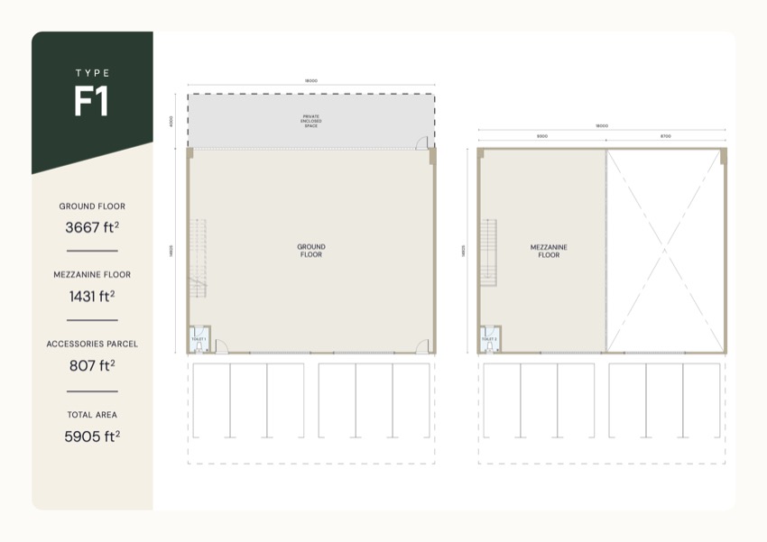 户型 F1 平面图 / Type F1 floor plan